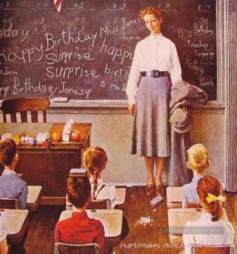  Teachers Painting - teachers birthday 1956 Norman Rockwell